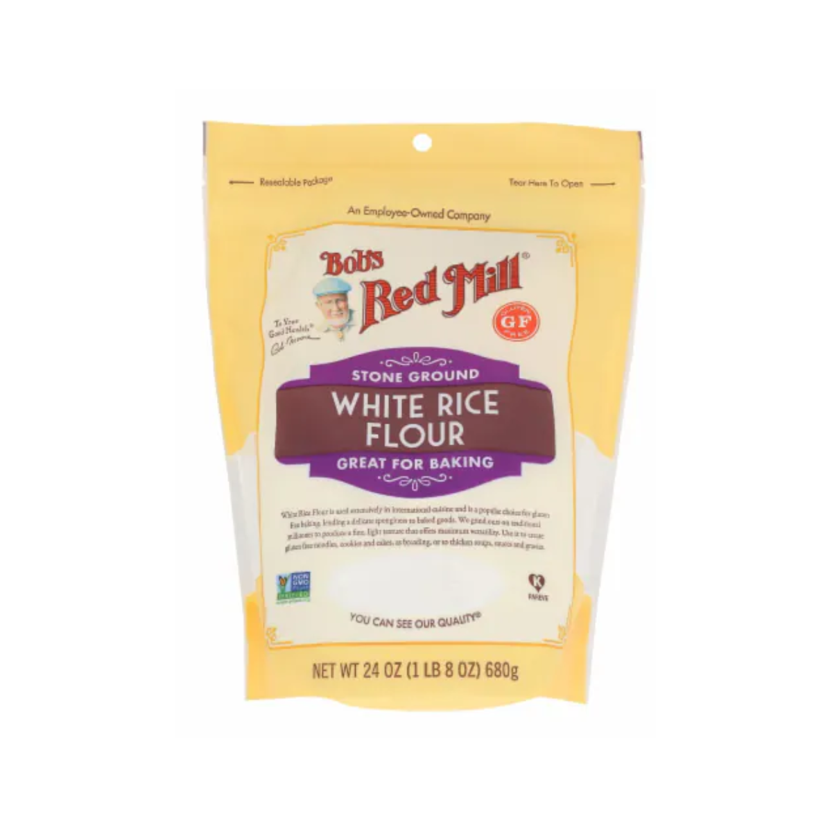 Bob's Red Mill, Flour Wht Rice Stne Ground, Case Of 4, 24 oz