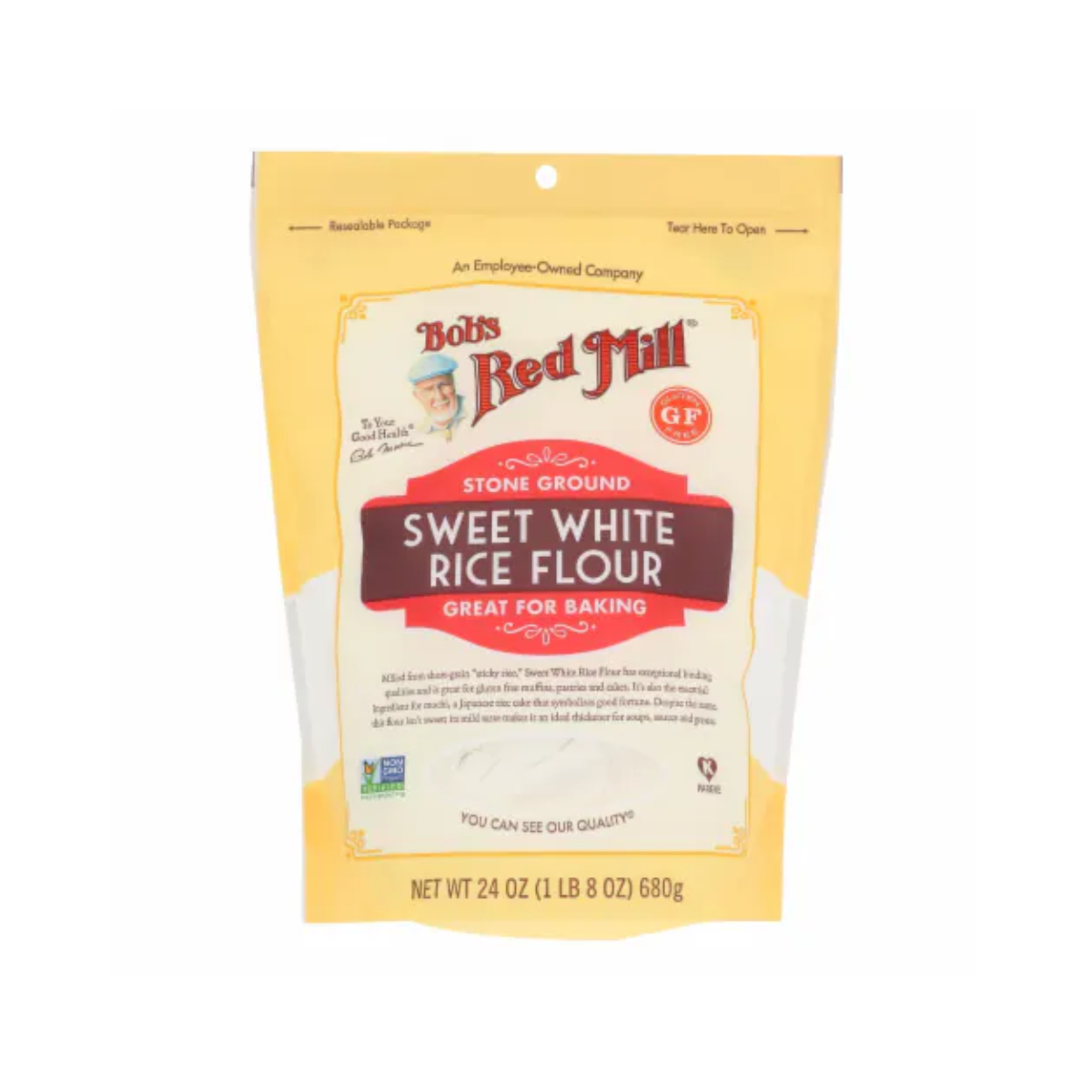 Bob's Red Mill, Rice Flour Sweet Whte Gluten Free, Case Of 4, 24 oz