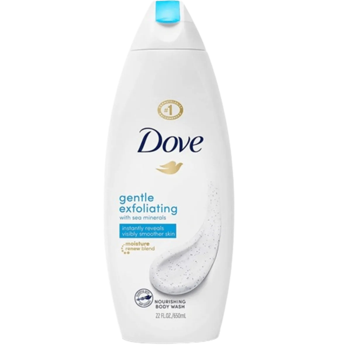 Dove gentle exfoliating softer smoother skin after one shower body