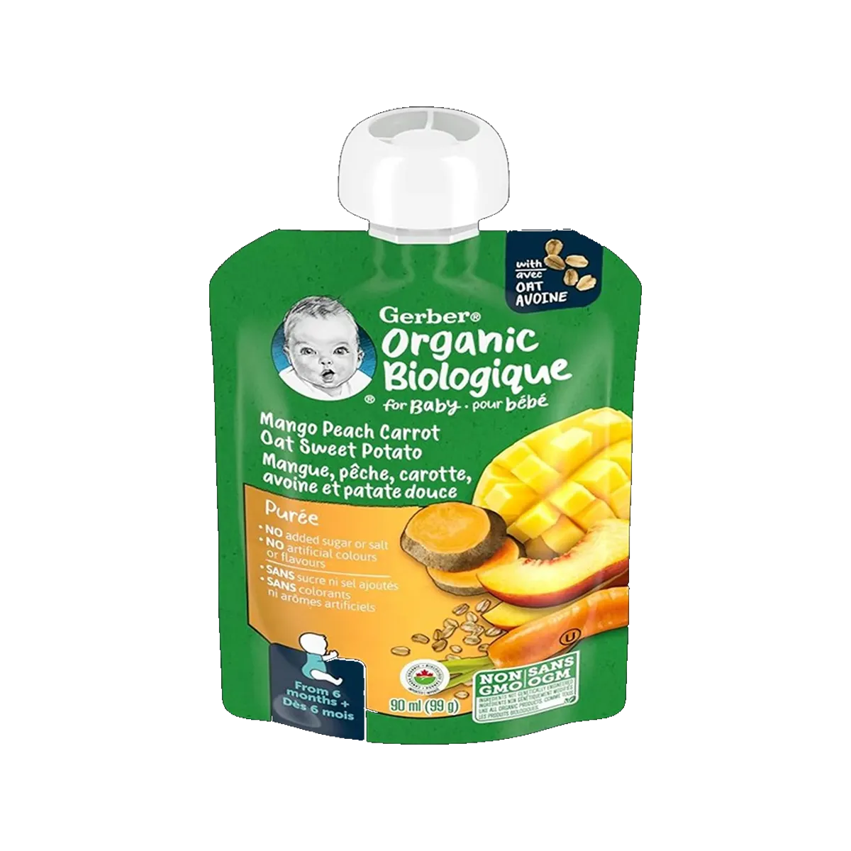 Gerber Organic puree Mango Peach Carrot 128ml