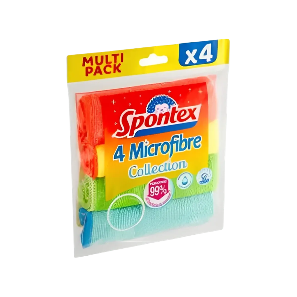 Spontex Microfibre Cloths - 4 Cloths