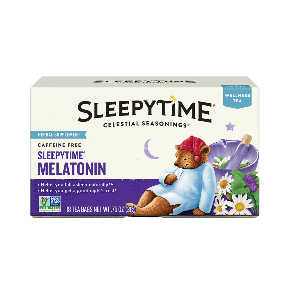 Celestial Seasonings, Sleepytime Melatonin Tea, Case Of 6, 0.75 oz