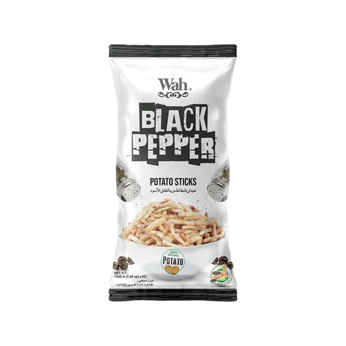 Food Valley Wah Potato Sticks Black pepper 150g