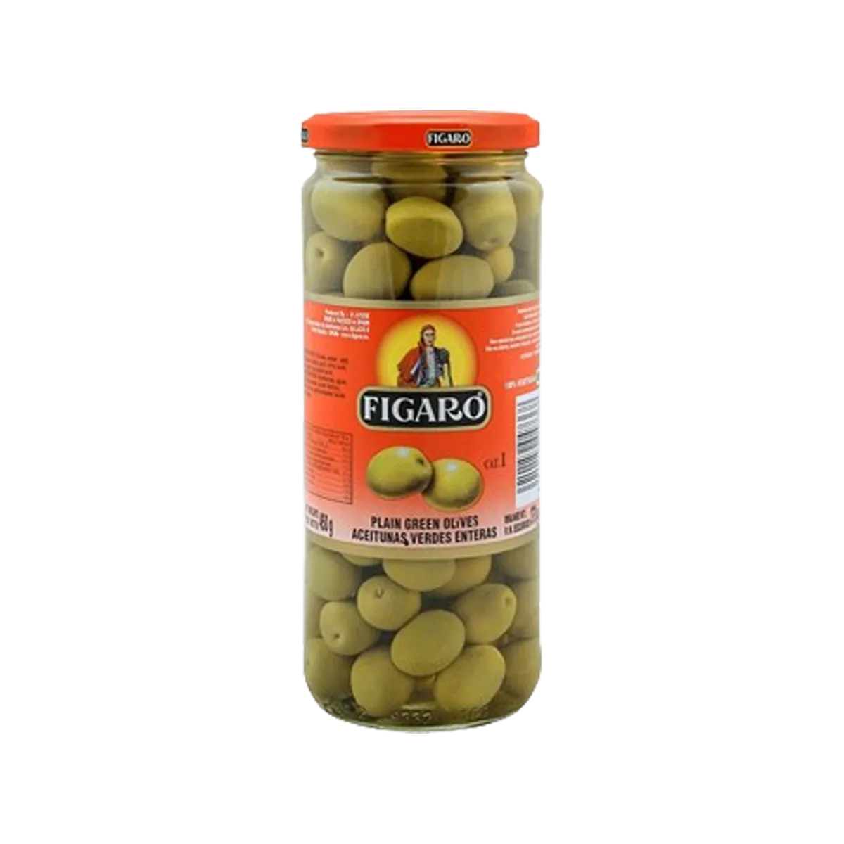 Figaro Green Olives Plain 450g