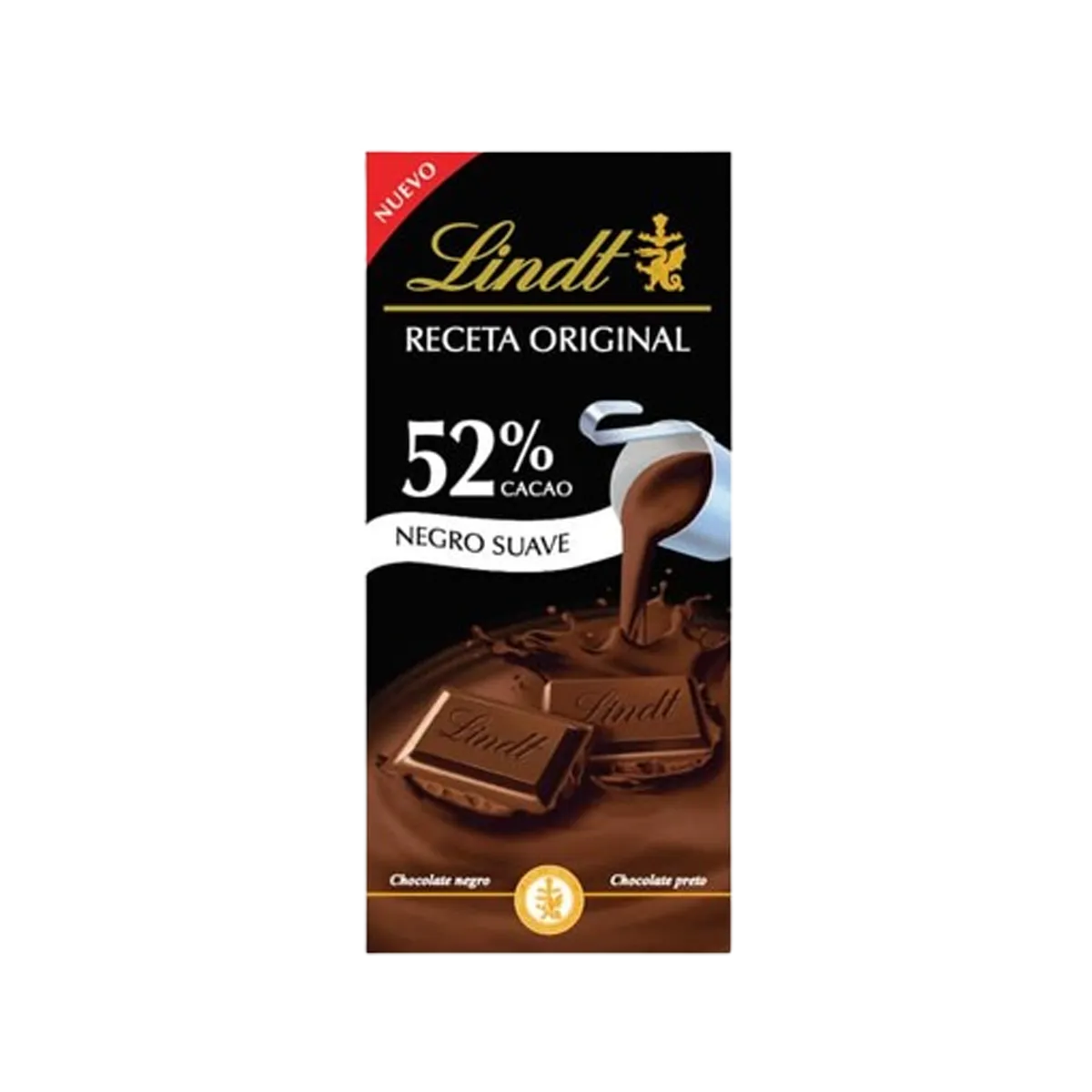 Chocolate negro suave 52% cacao Lindt 125 g