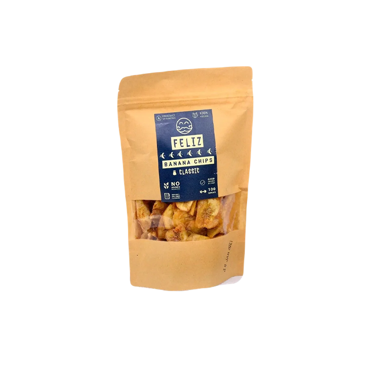Feliz Banana Chips Classic Salted 100g