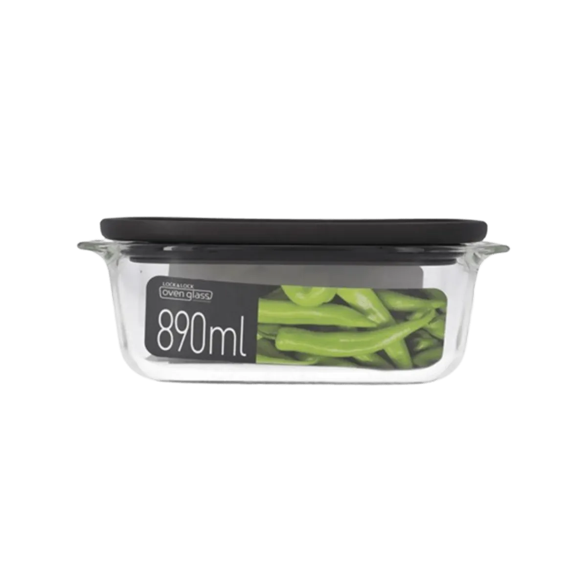 Lock & Lock Modern Steam Glass Rectangular Container 890ml