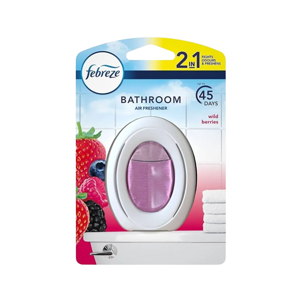 Febreze Wild Berries Bathroom Air Freshner 2in1 7.5ml