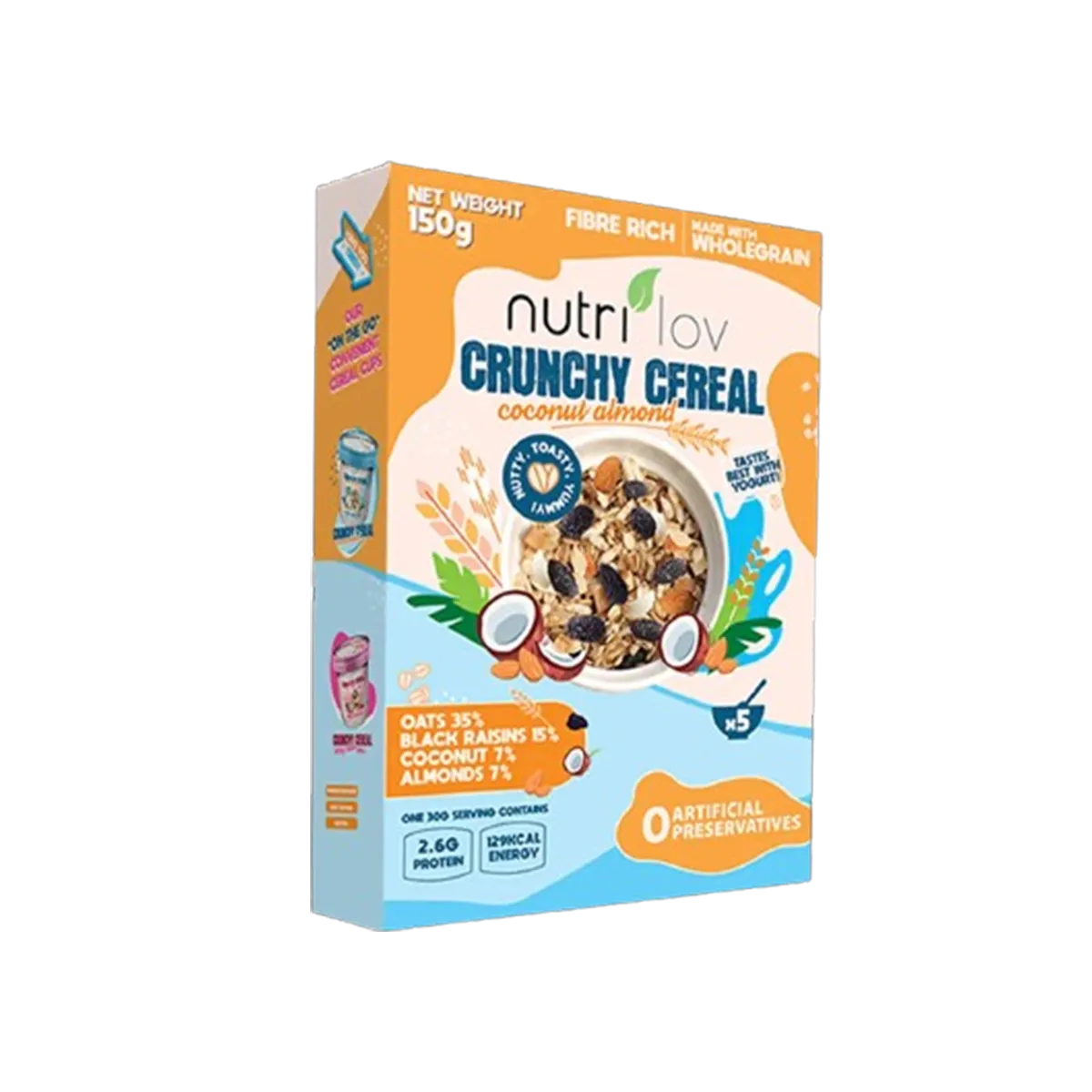 Nutrilov Crunchy Cereal Cocunut Almond 300g