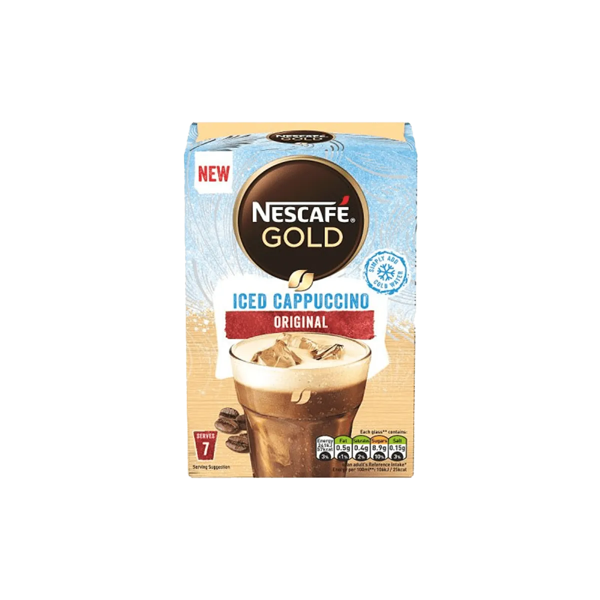 Nescafe Gold Iced Cappuccino Instant Coffee 7X15.5G