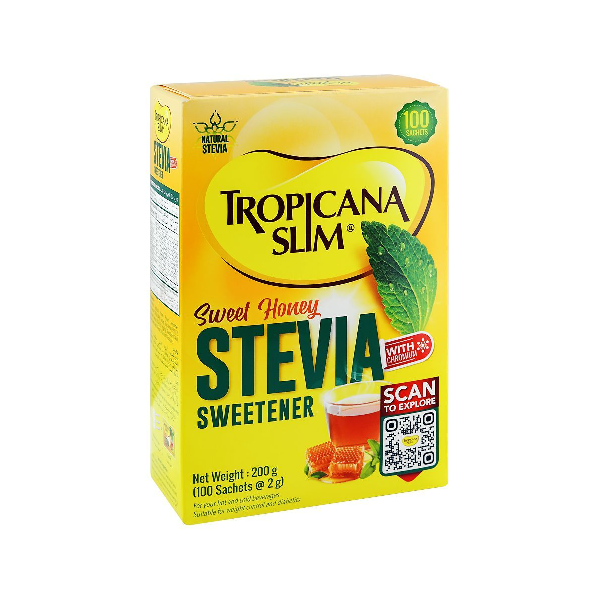 Tropicana stevia 100s sachte honey flavour