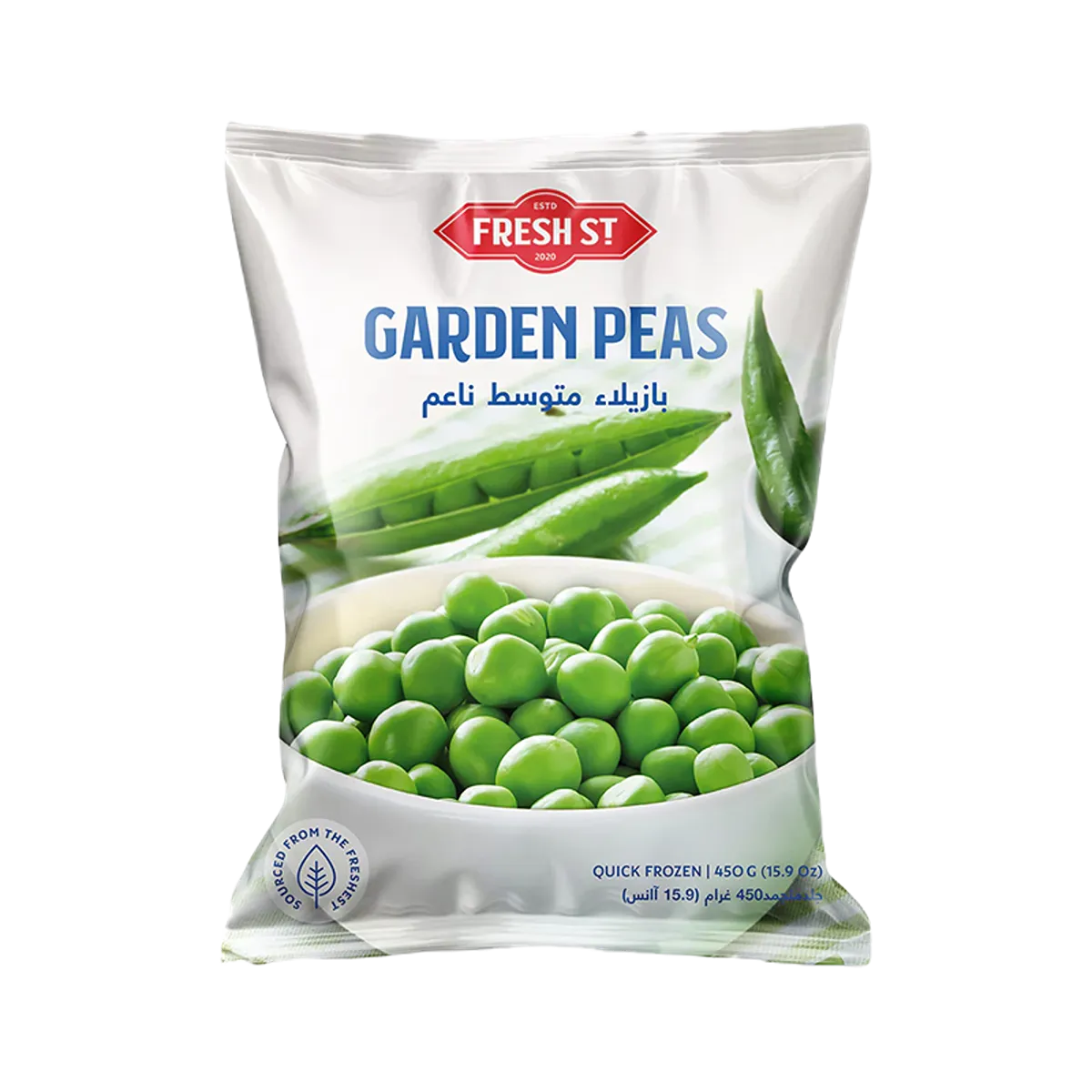 Fresh St Garden Peas 450G