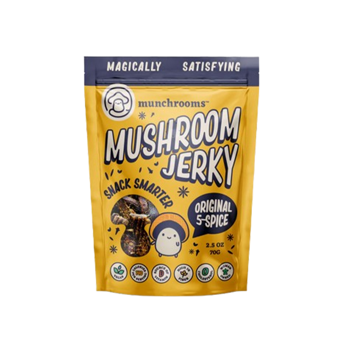 Munchrooms, Original 5-Spice Shiitake Mushroom Jerky - Case of 12 - 2.5 OZ