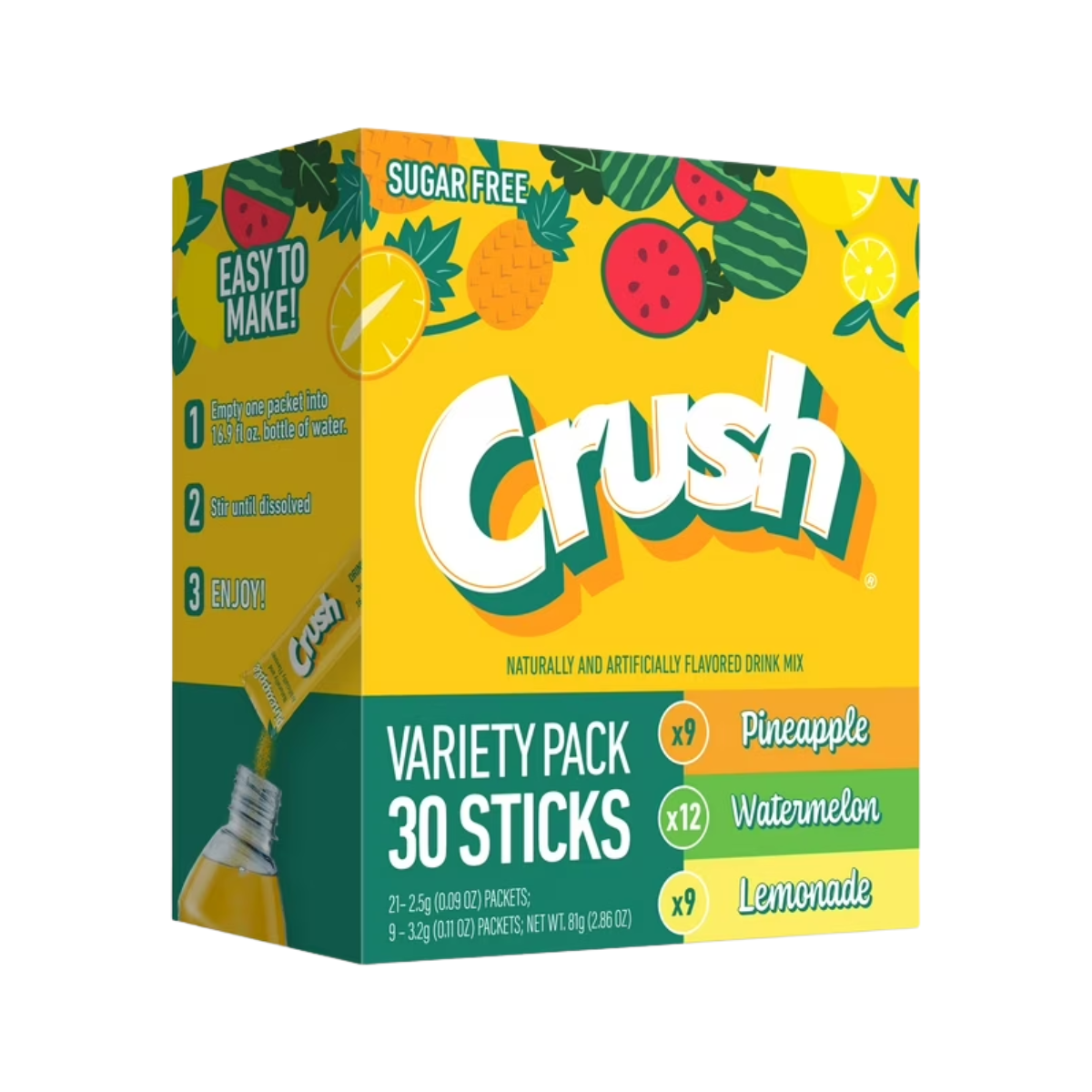 Juicy Mixes Crush 30 Count Variety Pack (Pineapple, Watermelon, Lemonade)