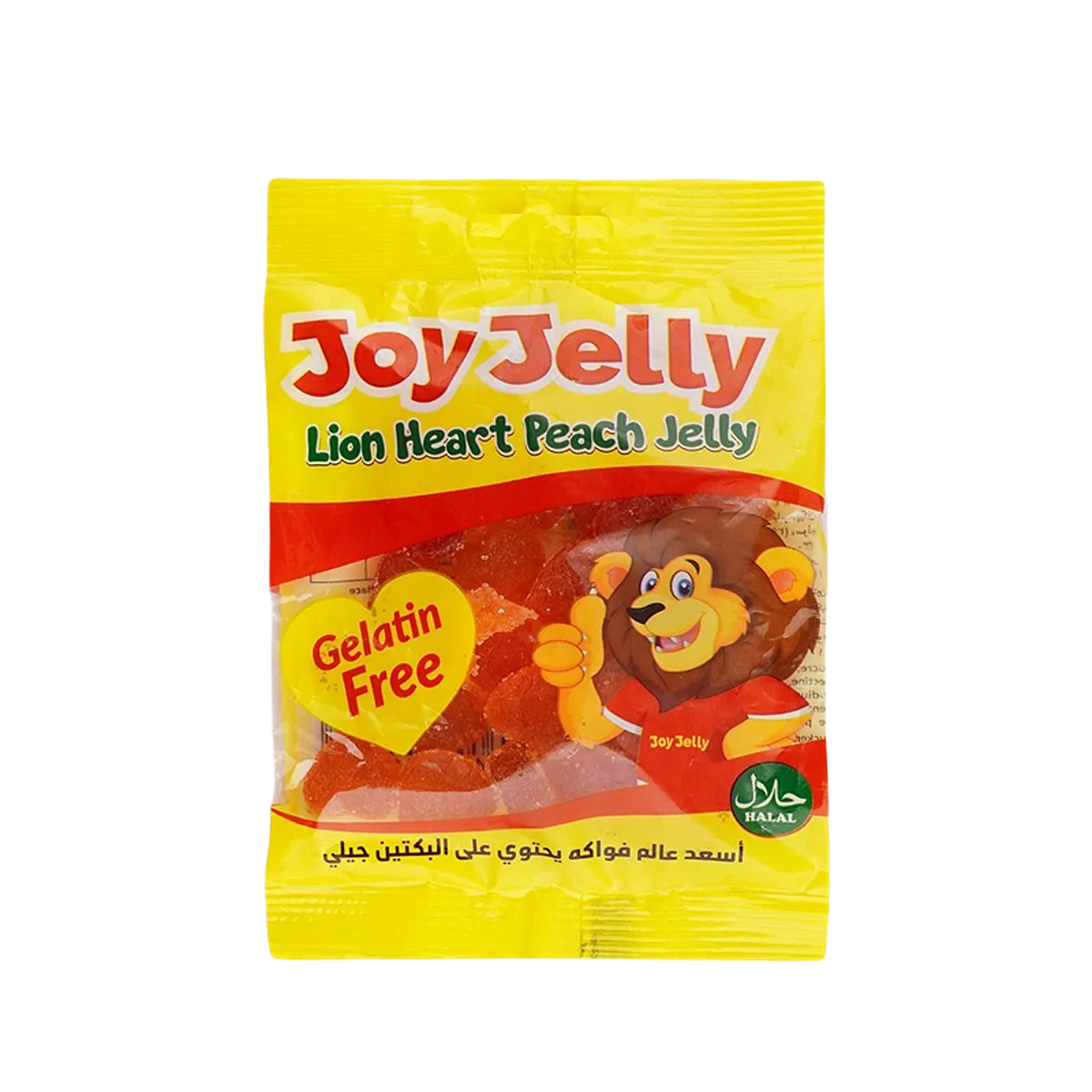 Joy Jelly Lion Heart Peach Jelly Gelatin Free 80g