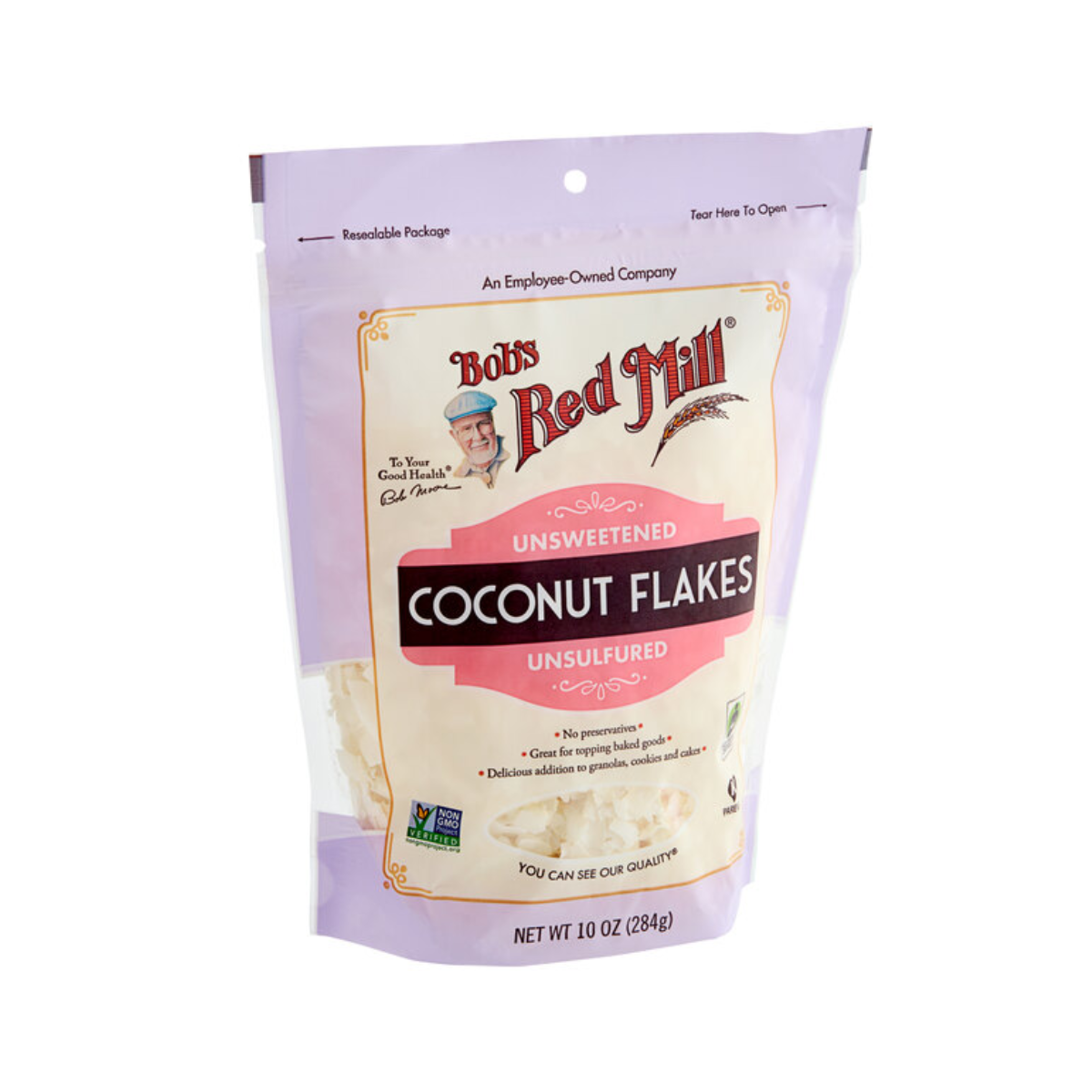 Bob's Red Mill, Unsweetened Coconut Flakes, Case Of 4, 10 oz