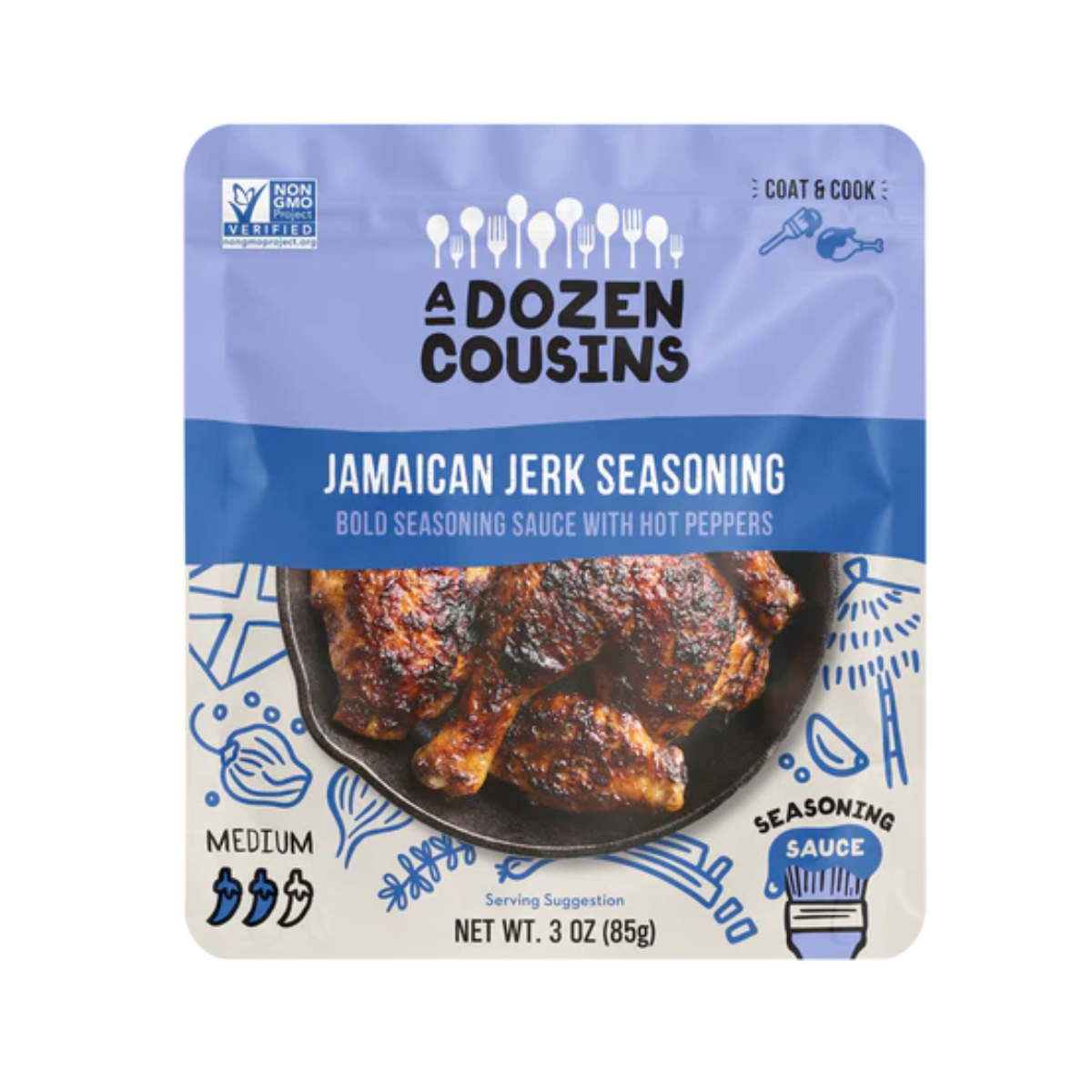 A Dozen Cousins, Jamaican Jerk Seasoning, Case Of 10, 3 oz