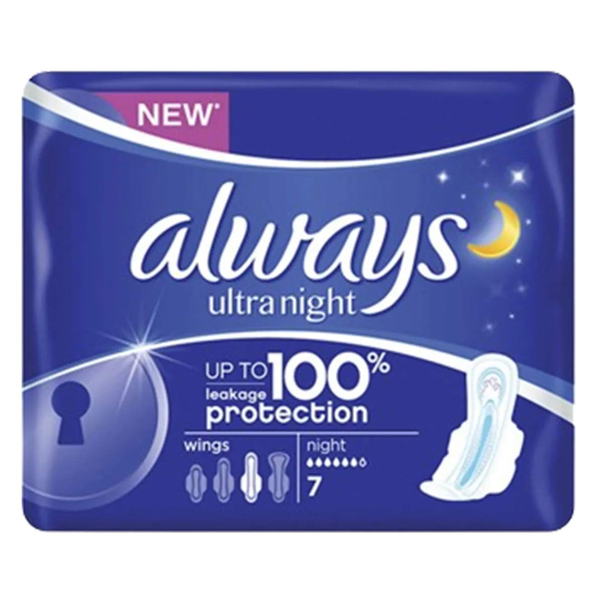 Always Ultra Night Sanitary Towels Wings-