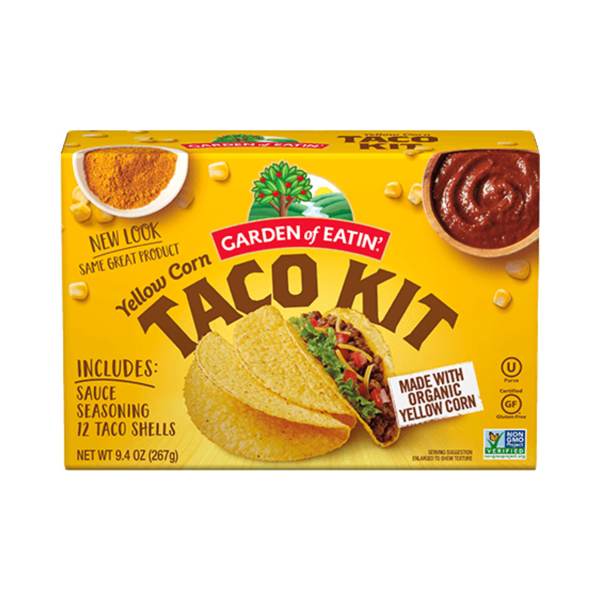 Garden Of Eatin', Yellow Corn Taco Kit, Case Of 12, 9.4 oz