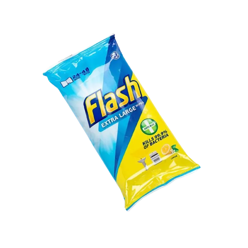Flash Cleaning Wipes Extra Large Lemon Pack of 24
