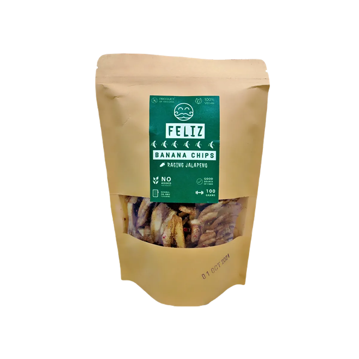 Feliz Banana Chips Raging Jalapeno 100g