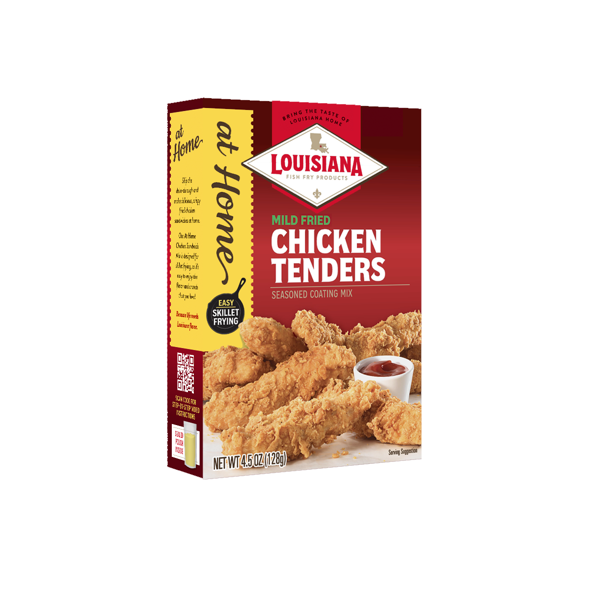 Louisiana Fish Fry, Mild Fried Chicken Tenders Seasoned Coating Mix, Case Of 6, 4.5 oz