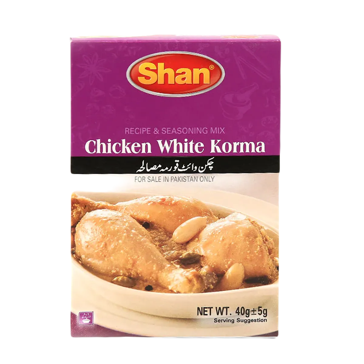 SHAN MASALA CHICKEN WHITE KORMA 40G