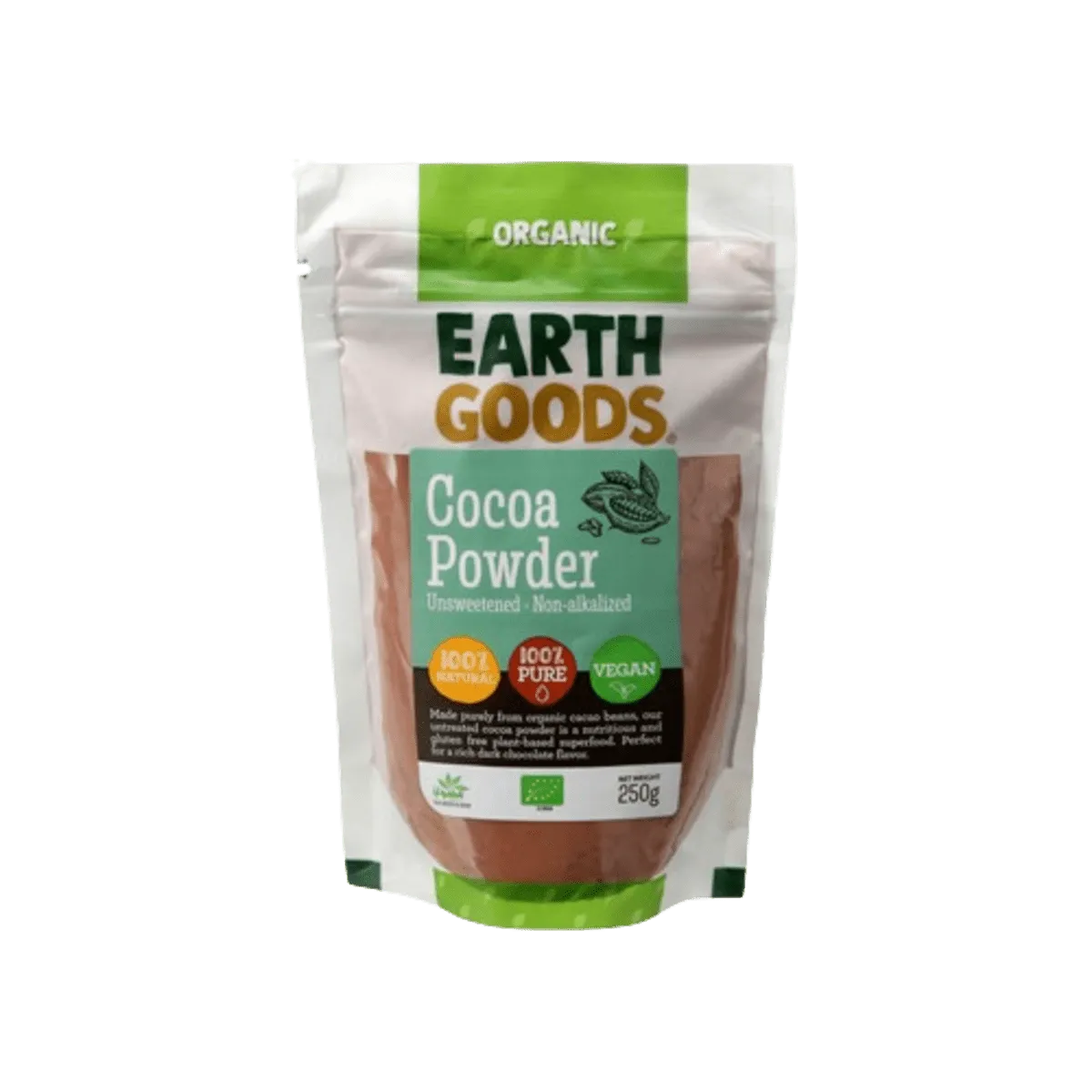 Earth Goods Organc Cocoa Pow 10-12% 250G