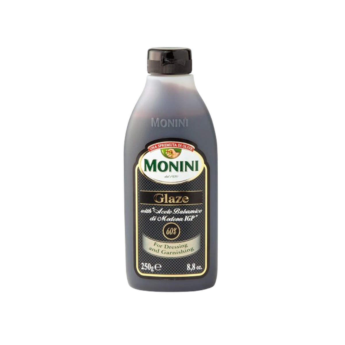 Monini, Balsamic Glaze For Dressing And Garnishes Bottle, Case Of 8, 8.8 oz