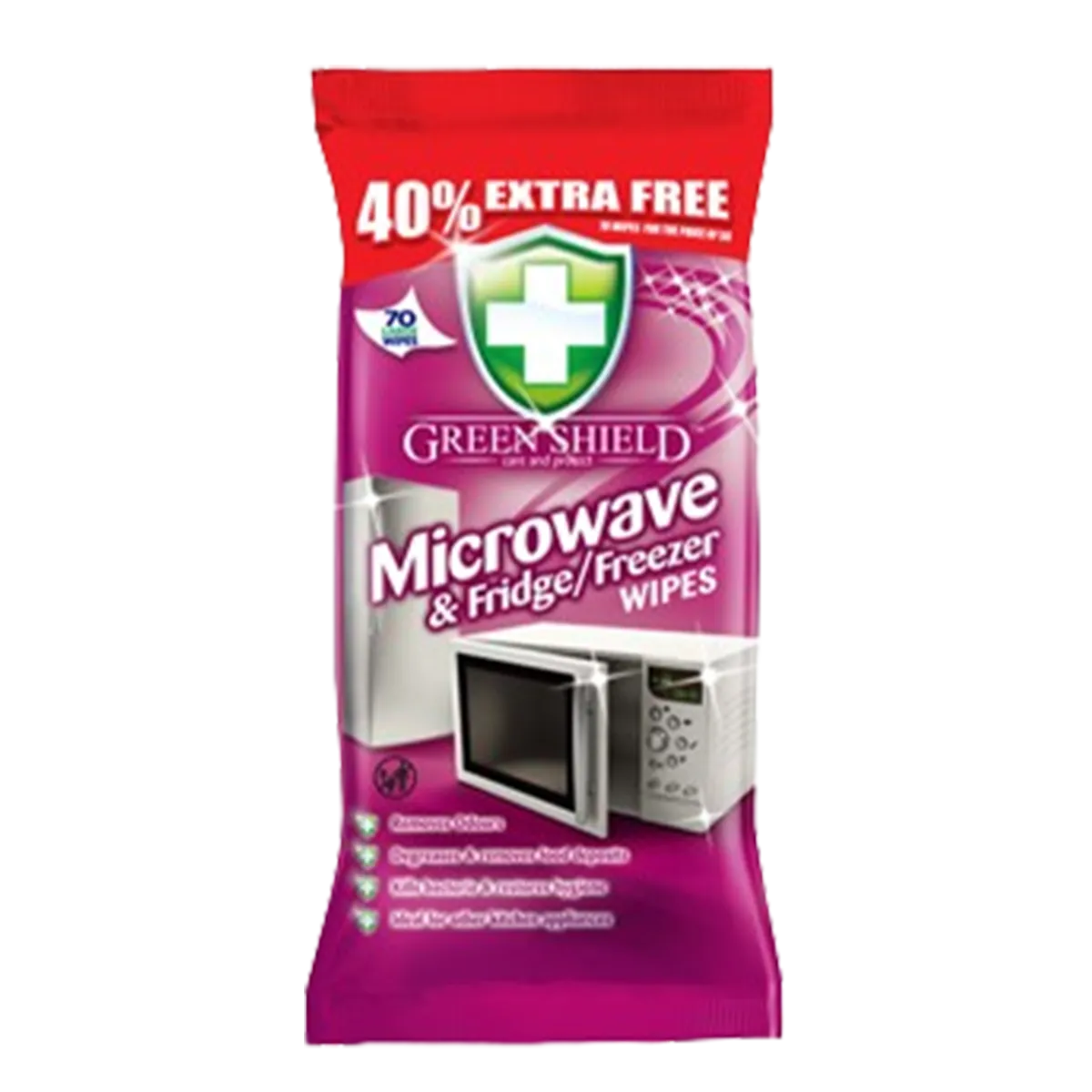 Green Shield Microwave Fridge Freezer Extra Wipes 70pcs