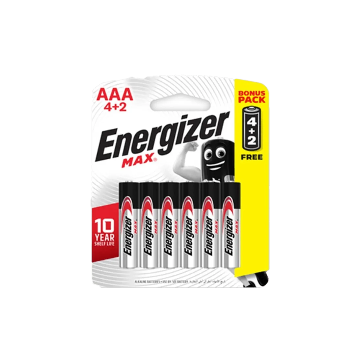 Energizer Max AAA Battries 4+2 Pack