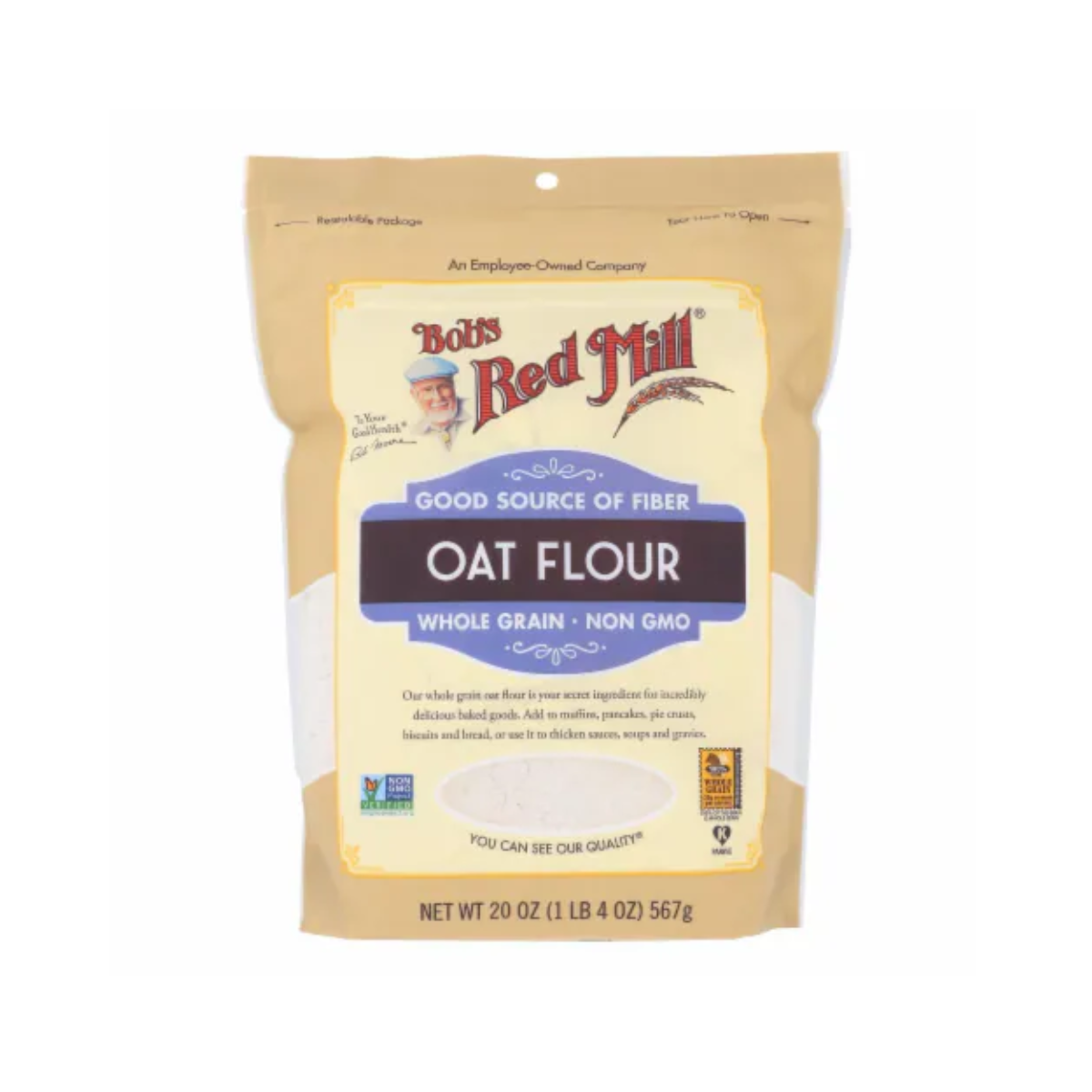 Bob's Red Mill, Flour Oat Whole Grain, Case Of 4, 20 oz
