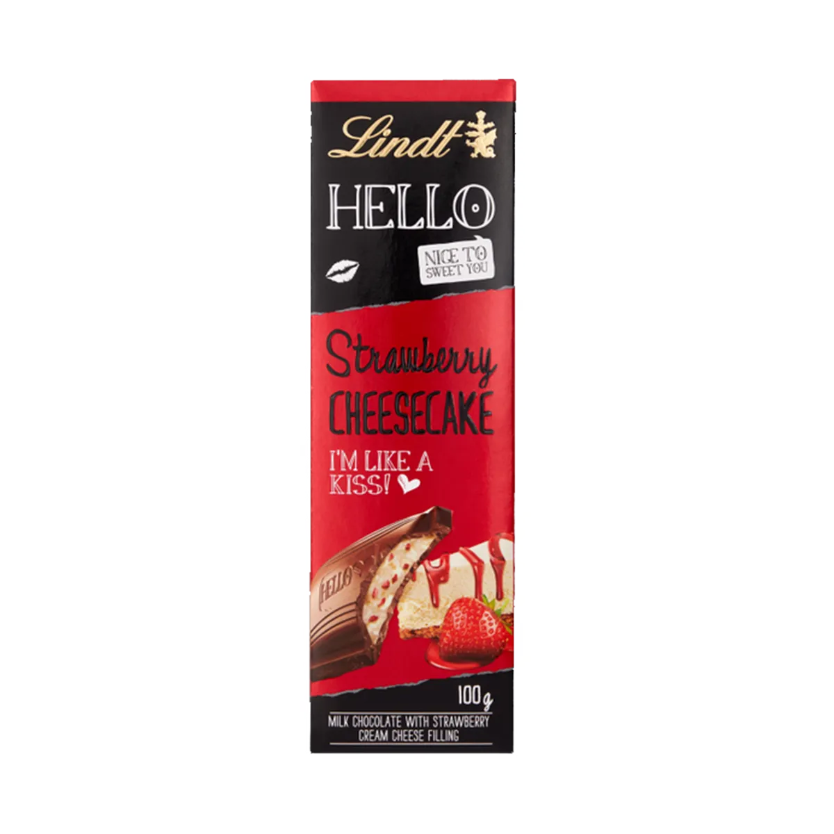 Lindt Hello Bar Strawberry Cheesecake 100g