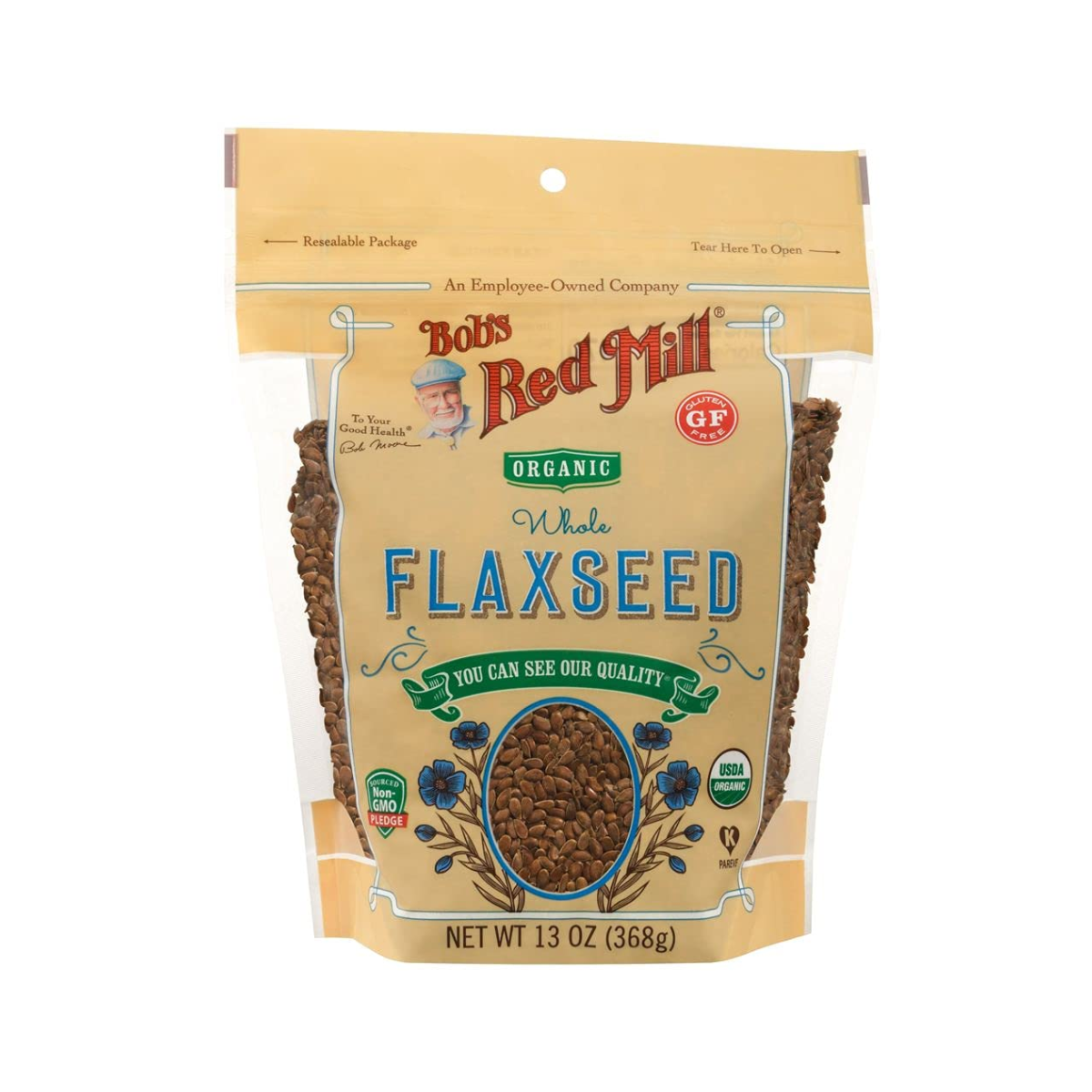 Bob's Red Mill, Organic Flaxseed Brown, Case Of 4, 13 oz