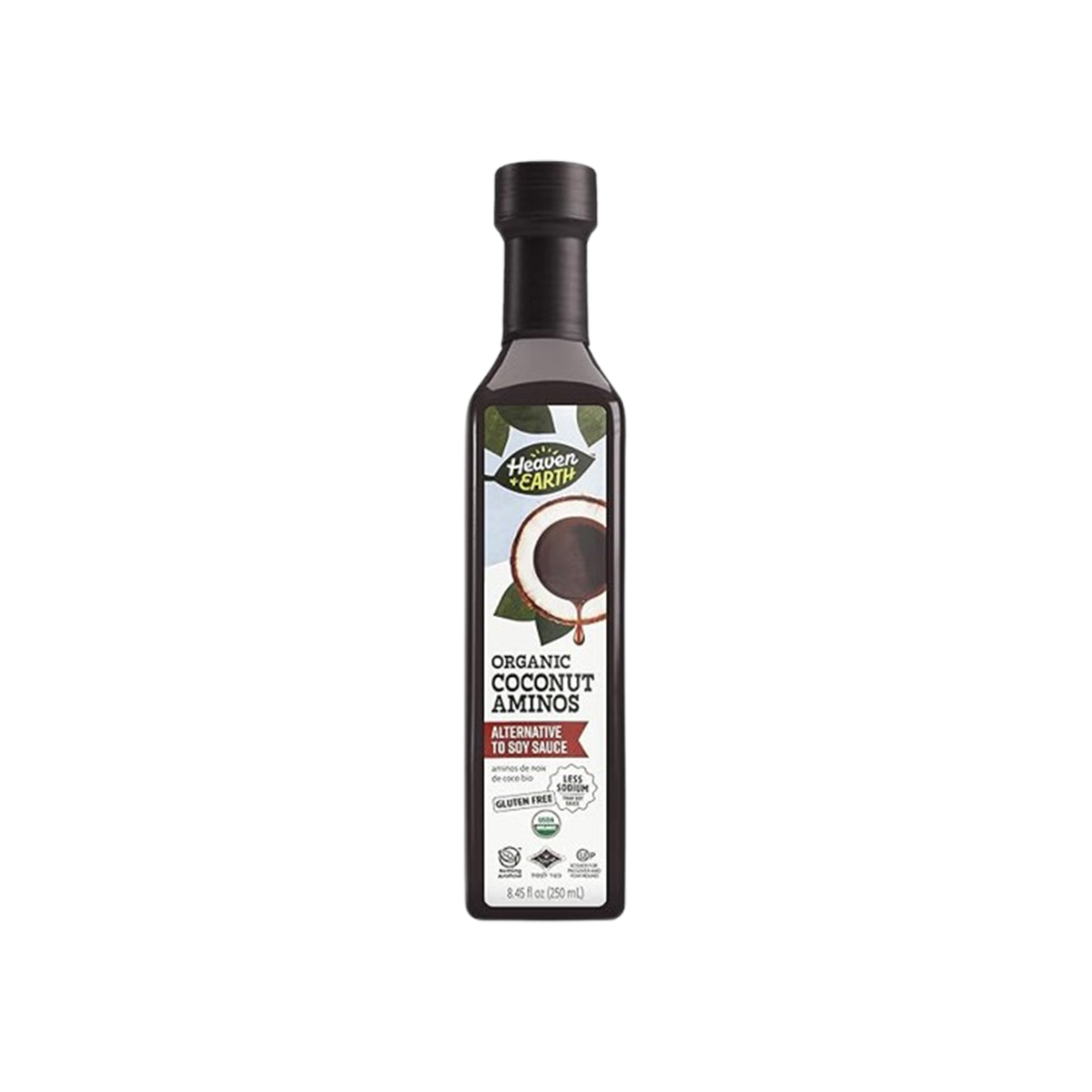 POL Ra Organic Coconut Aminos Garlic 8.5fl oz (250ml) bottle. Case of 12.