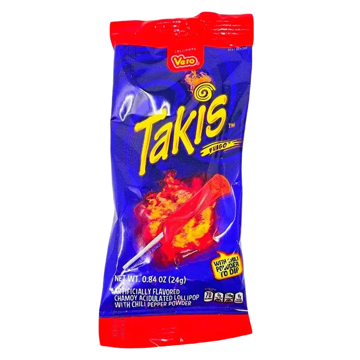 Takis Lollipot Paleta Fuego Candy 24g