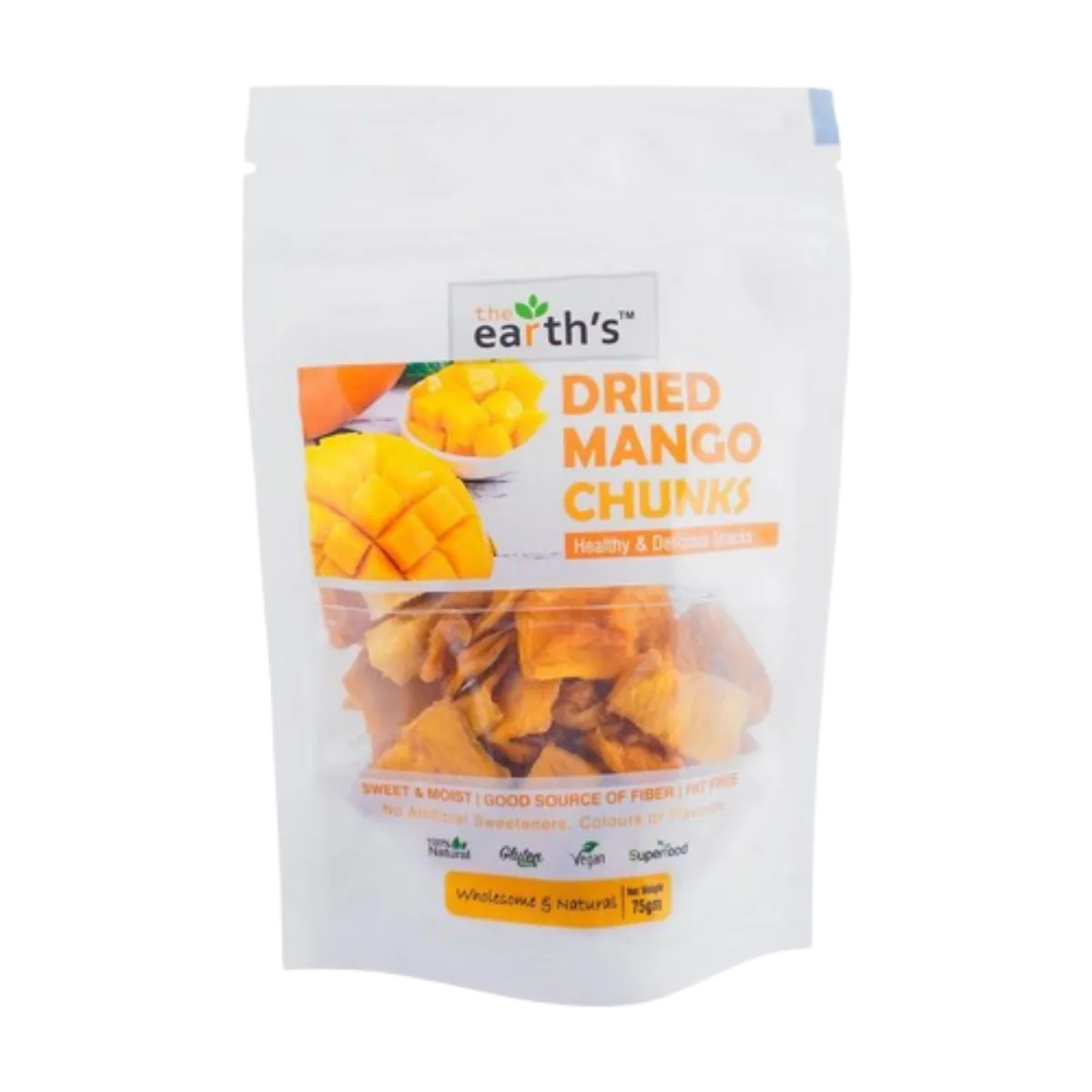 The Earths Dried Mango Chunks 75g