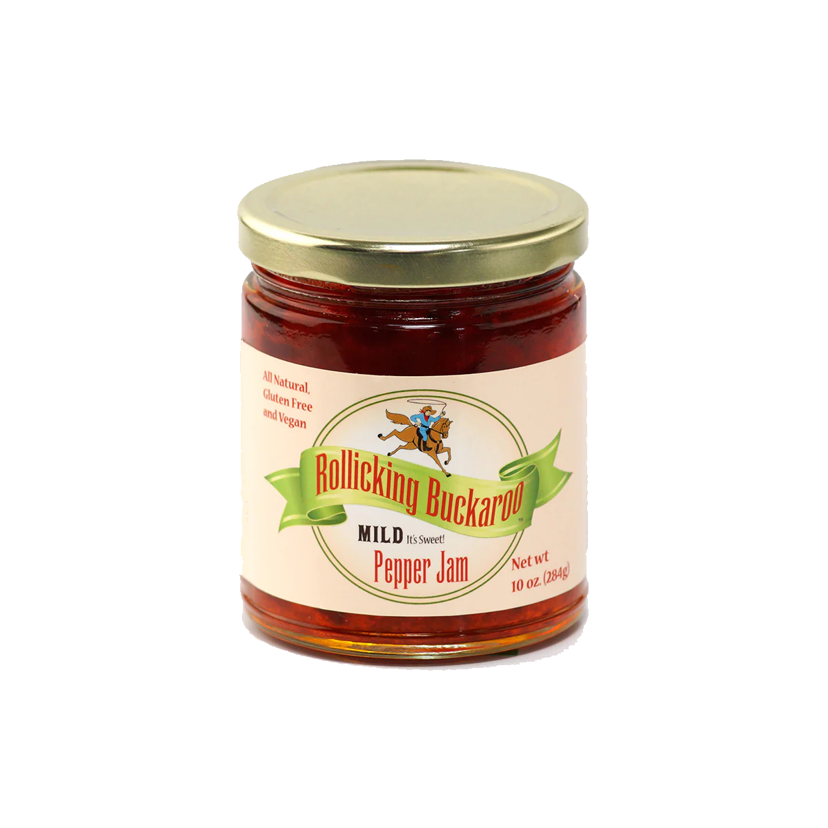 Rollicking Buckaroo Pepper Jam Mild "It's Sweet" - Case of 12 - 10 oz.
