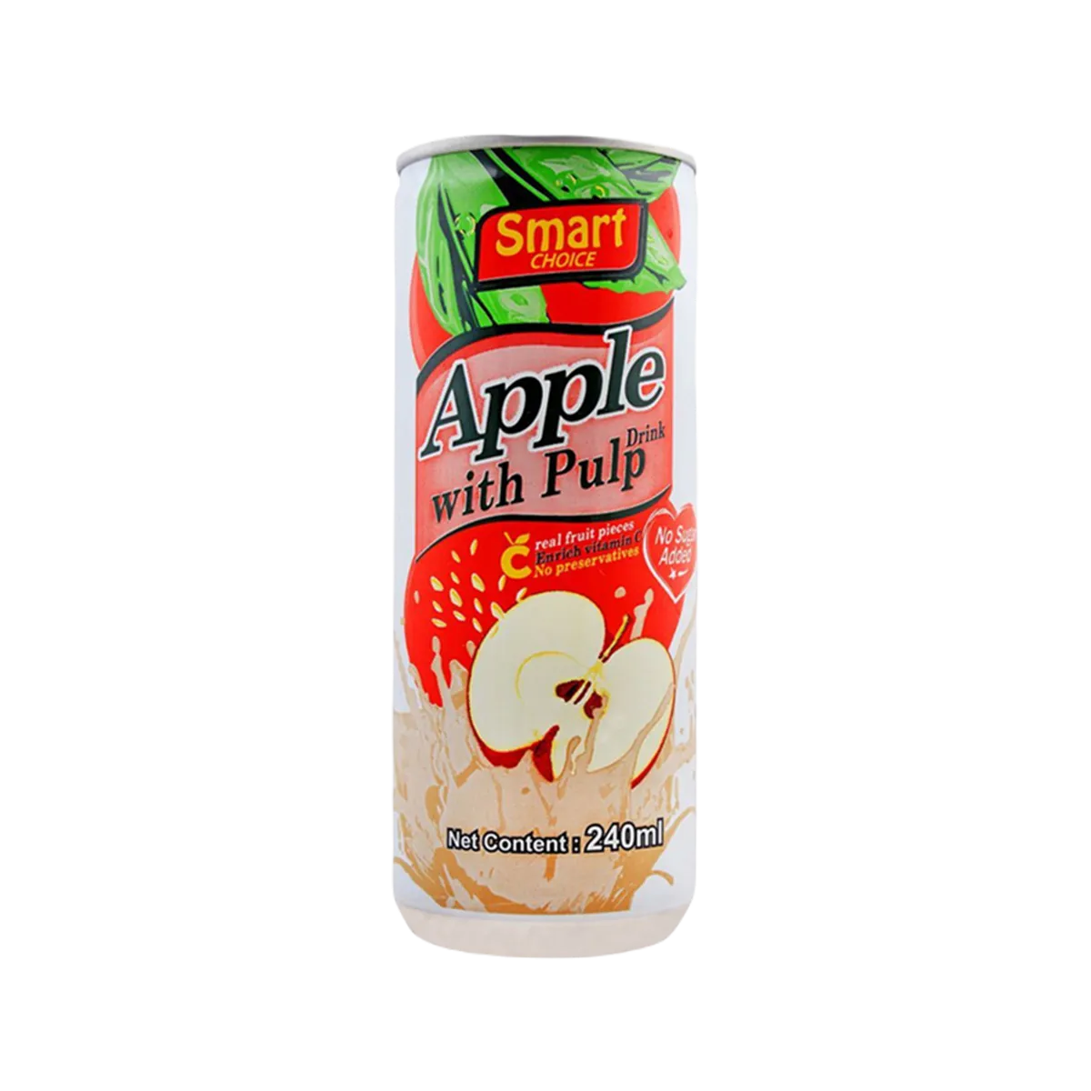 Smart Choice Juice Apple Pulp Sugar Free Can 240ml