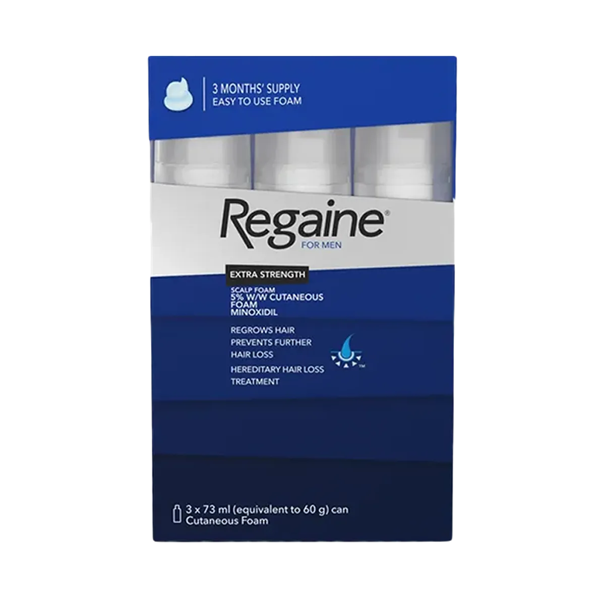 Regaine For Men Extra Strength Scalp solution 3x60ml