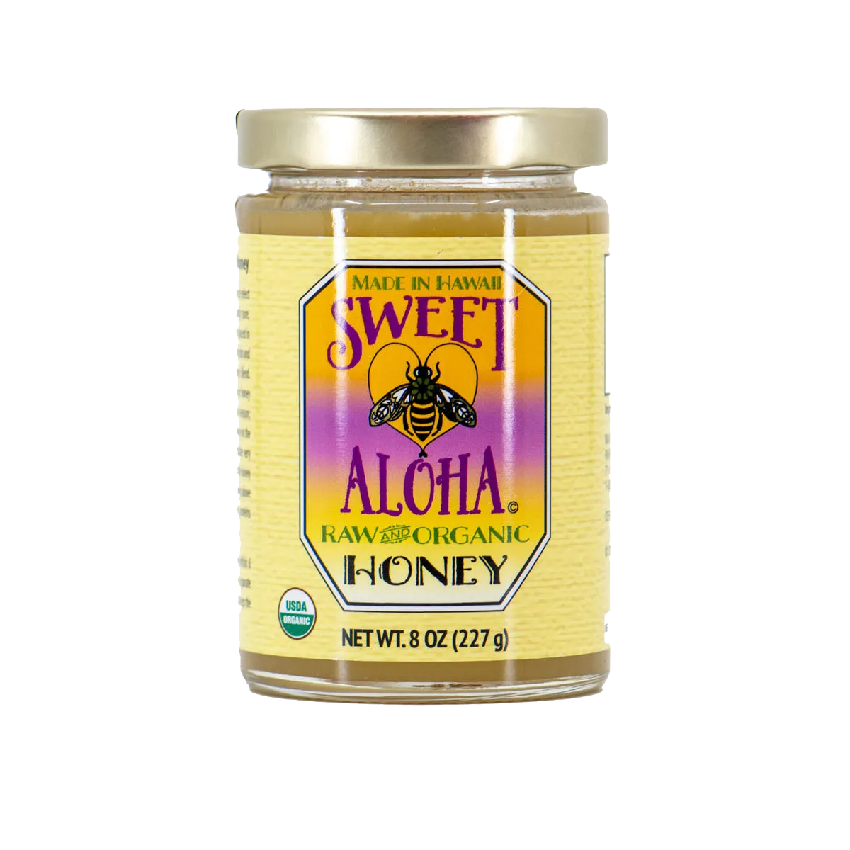 Rare Hawaiian Organic Honey - Sweet Aloha Honey - Case of 12 - 8 oz.