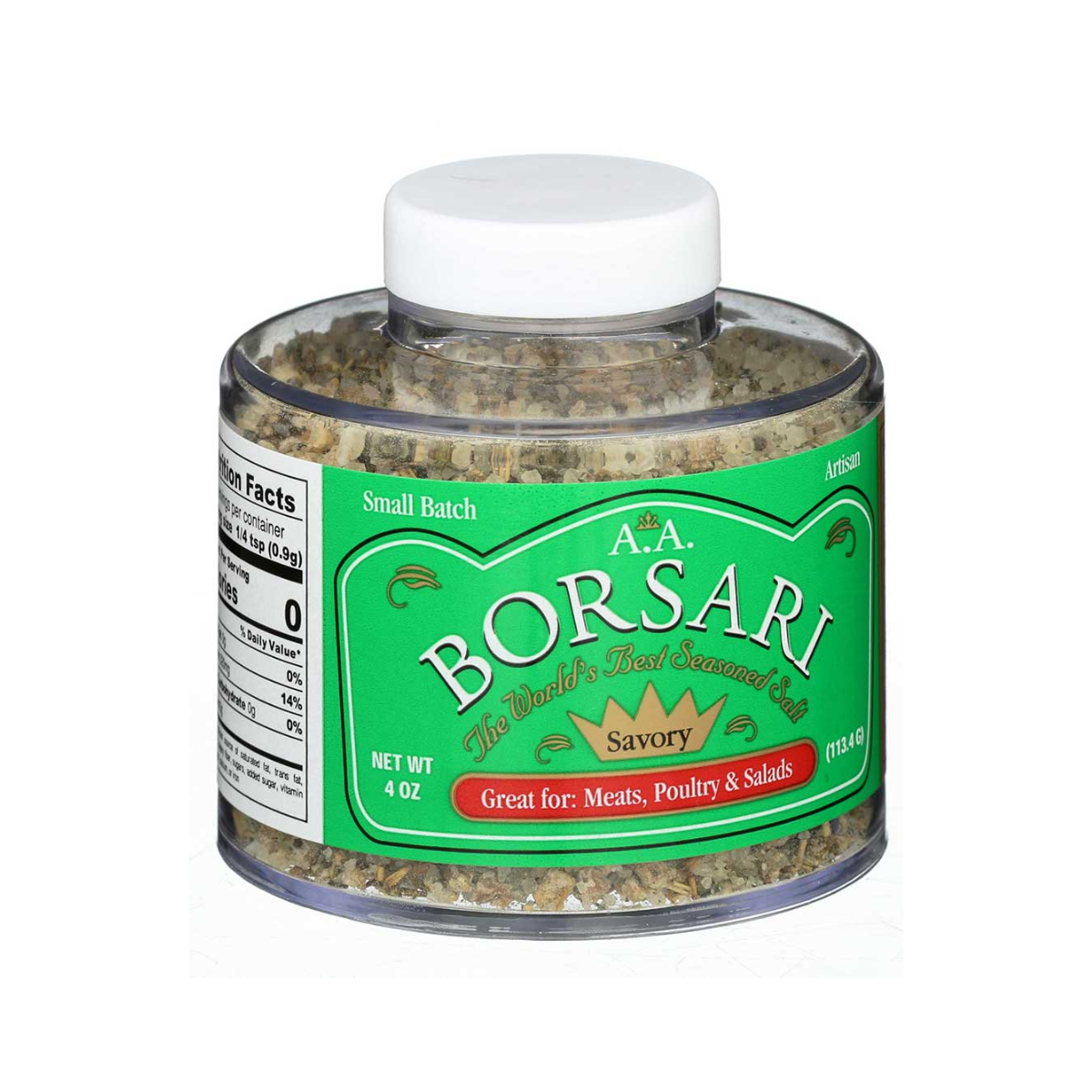Borsari, Savory Seasoning Salt, Case Of 6, 4 oz