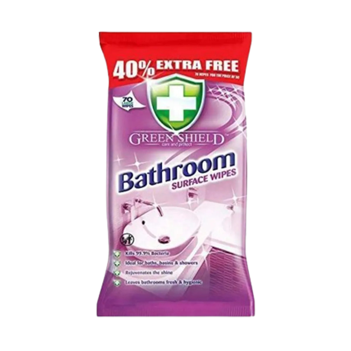 Green Shield - Bathroom Surface Wipes 70S