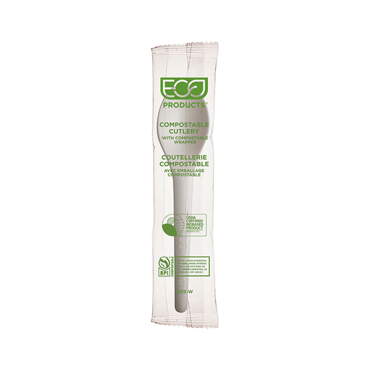 ECO-PRODUCTS - Plantware® Renewable & Compostable Spoon - 6in White - Case of 1000 - 6in