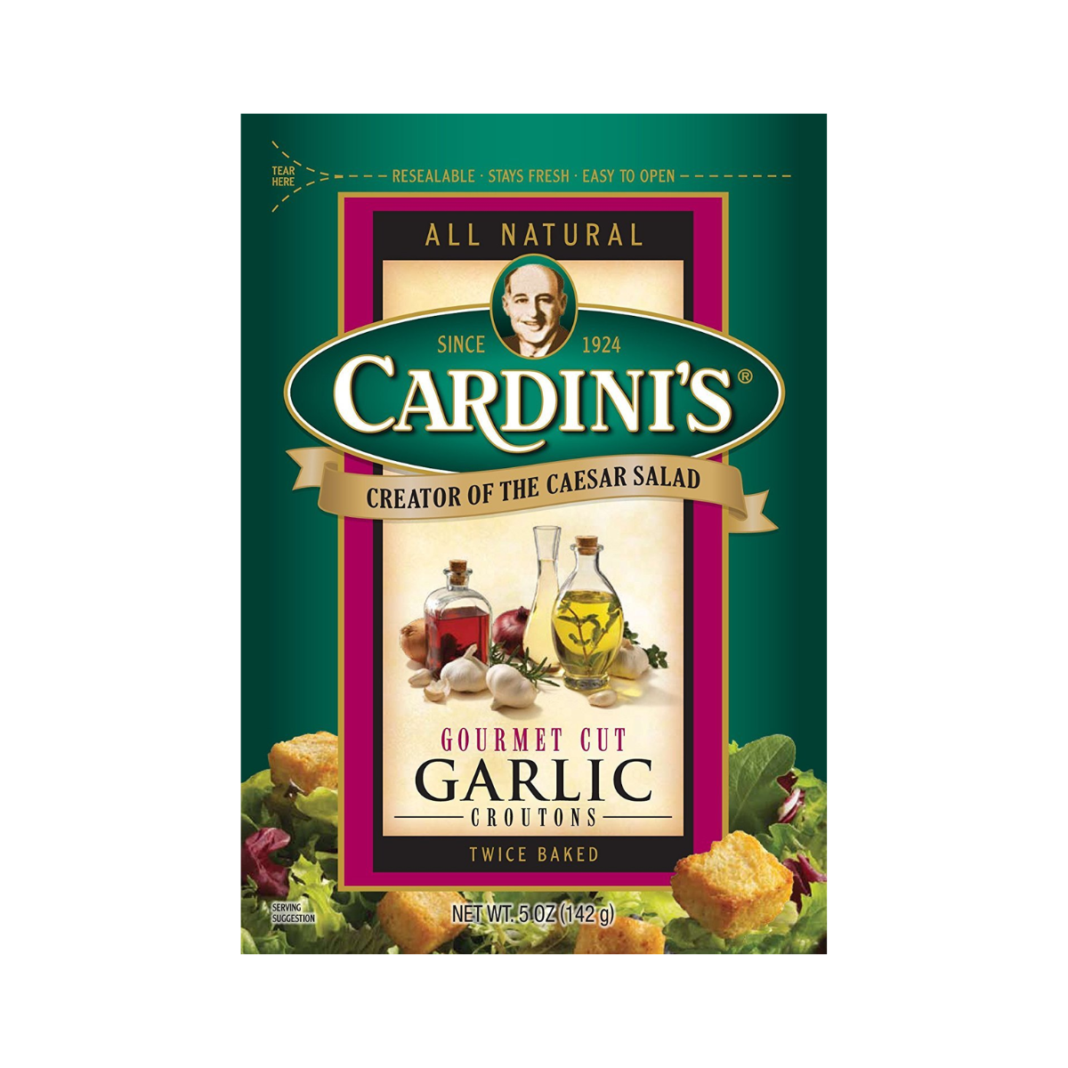 Cardini's, Croutons Garlic, Case Of 12, 5 oz