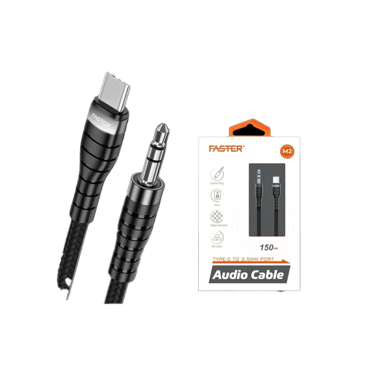 FASTER M2 AUDIO CABLE 3.5mm 150CM TYPE-C
