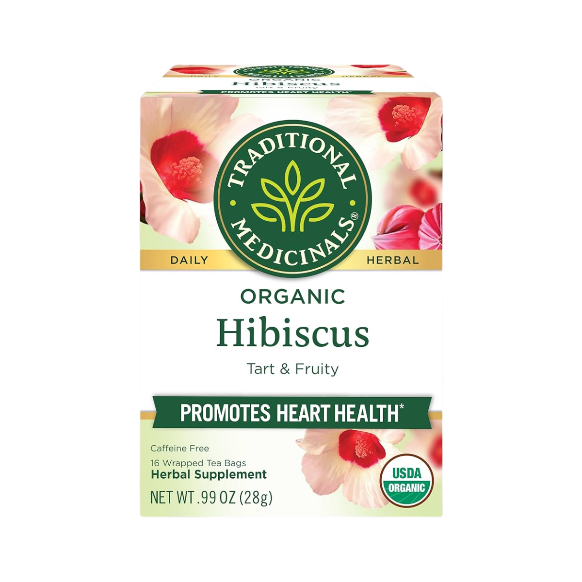 Traditional Medicinals Organic Hawthorn & Hibiscus Tea 16 count