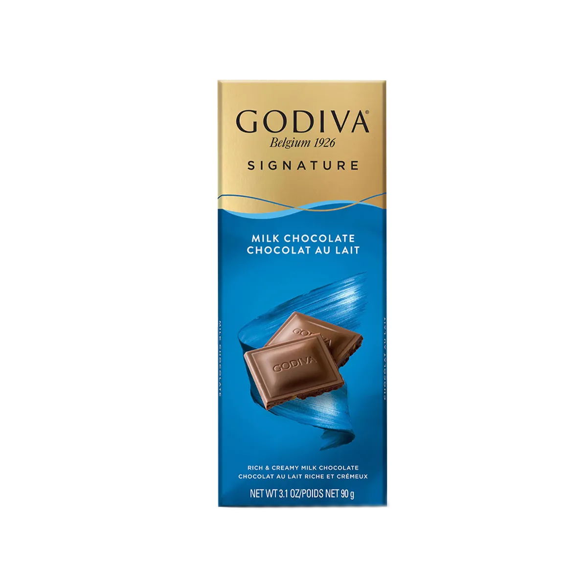 Godiva Signature Milk Chocolate Tab Bar 90g