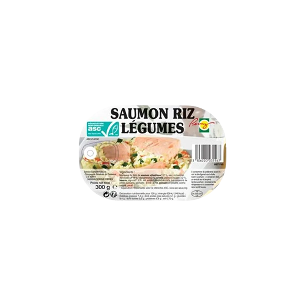 SAUMON RIZ L�GUMES 300GRAM