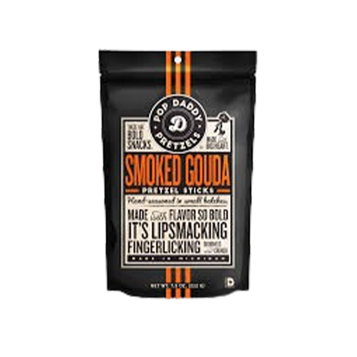Pop Daddy, Smoked Gouda Seasoned Pretzel Sticks, Case Of 12, 7.5 oz